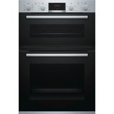 Bosch MBS533BS0B 59.4cm Built In Electric Double Oven with 3D Hot Air - Stainless Steel
