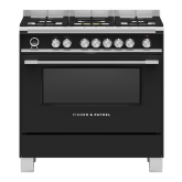 Fisher & Paykel 90cm Dual Fuel Cooker in Black Finish