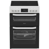 Hotpoint HTE6VDCW 60Cm Electric Twin Cavity Cooker With Multiflow