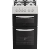 Indesit ITG5GMW 50Cm Gas Twin Cavity Cooker - White