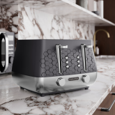 Morphy Richards 243020 Cassini 4-Slice Toaster Moonless Night - Black