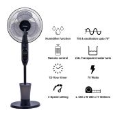 Powersonic PWRHT505 Powersonic Pedestal Oscillating Misting Fan - 3 Speed