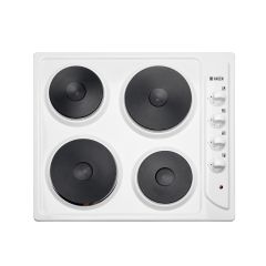 Haden HSP60W Electric Solid Plate Hob - White