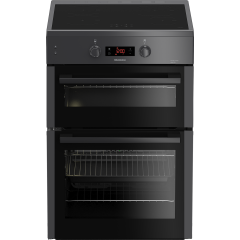 Blomberg HIN651N 60cm Induction Hob - Freestanding Electric Double Oven Cooker - Anthracit