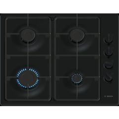 Bosch PBP6B6K60 Series 2 - Gas Hob 60 Cm Enamel, Black