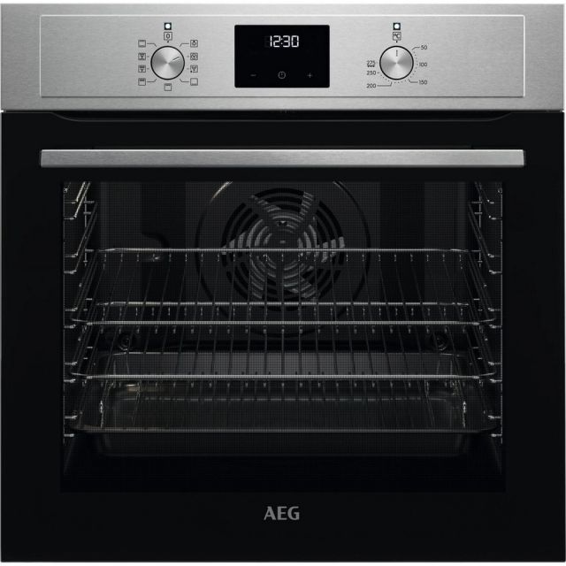 Aeg BEX33501EM 59.4cm Built In Electric Single Oven - Stainless Steel