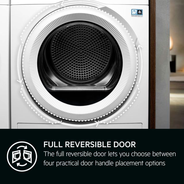 Aeg TR718L2B 8kg Heat Pump Tumble Dryer - White