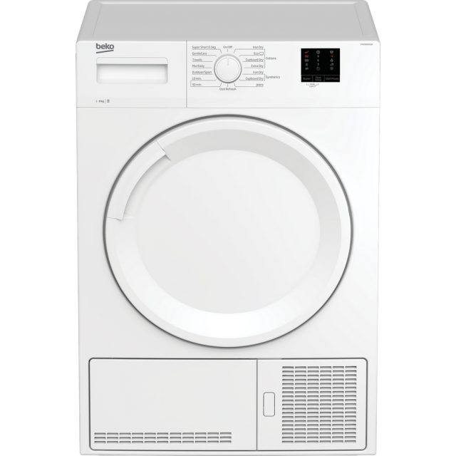 Beko DTKCE80021W 8kg Sensor Condenser Dryer White