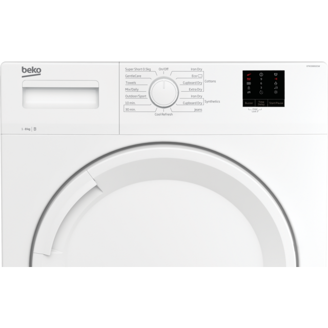 Beko DTKCE80021W 8kg Sensor Condenser Dryer White
