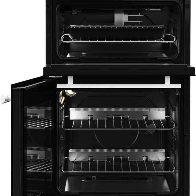 Beko EDG507W 50cm Twin Cavity Gas Cooker with Gas Hob - White