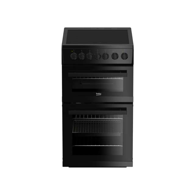 Beko EDVC503B 50cm Electric Double Oven with Ceramic Hob - Black