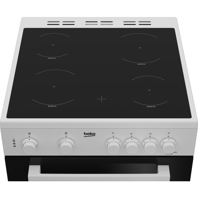 Beko ETC611W 60cm Oven Electric Cooker with Ceramic Hob - White