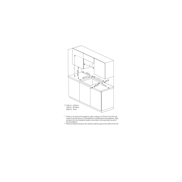 Beko HIIP64530UFT  59cm Electric Hob - Black