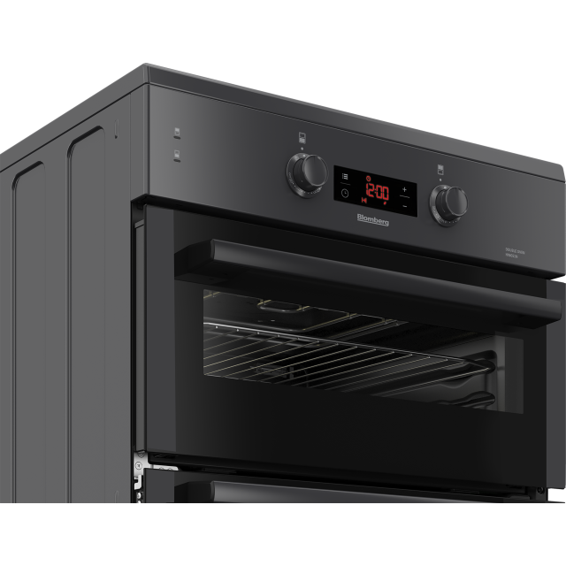 Blomberg HIN651N 60cm Induction Hob - Freestanding Electric Double Oven Cooker - Anthracit