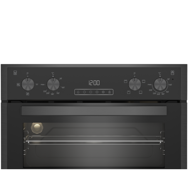Blomberg RODN9202DX 59.4cm Built In Electric Double Oven - Dark Steel