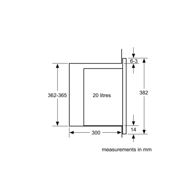 Bosch BFL523MS0B Series 4 Built-In Microwave