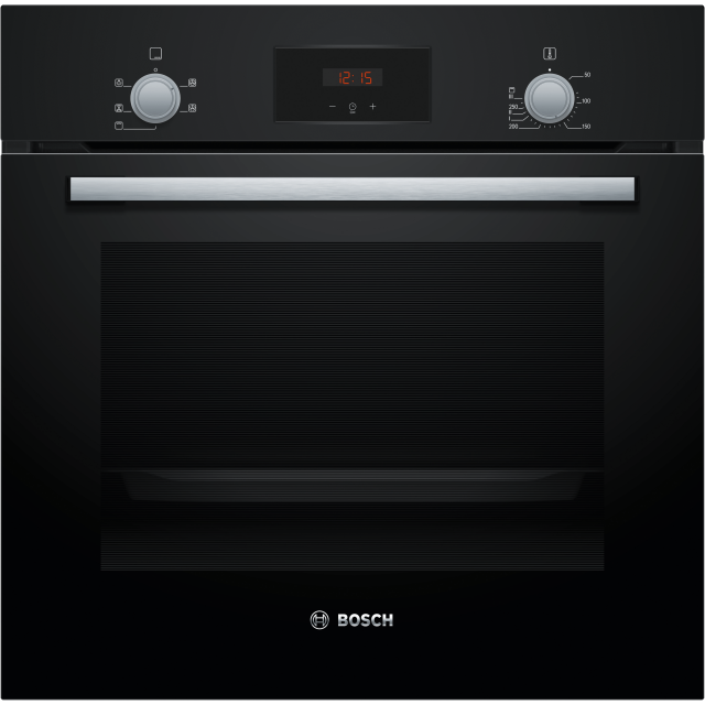 Bosch HHF113BA0B 59.4cm Built In Electric Single Oven With 3D Hot Air - Black