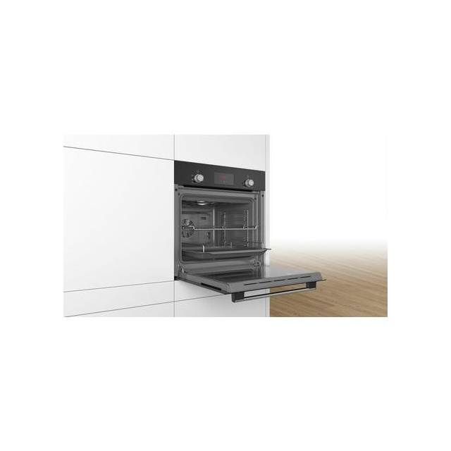 Bosch HHF113BA0B 59.4cm Built In Electric Single Oven With 3D Hot Air - Black