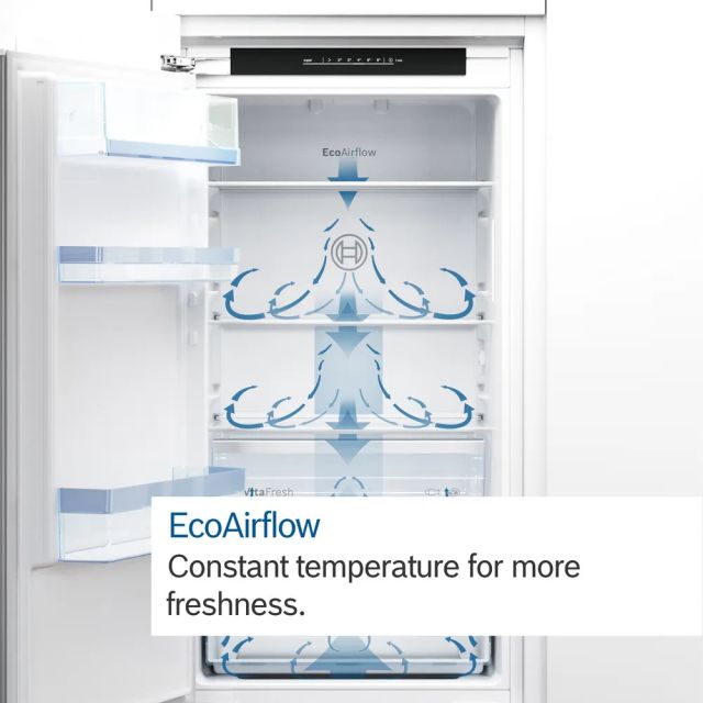 Bosch KIN85NFE0G 54.1cm 50/50 Built In No Frost Fridge Freezer