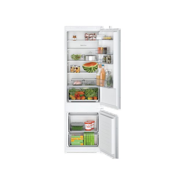 Bosch KIV87NSE0G 54.1cm 70/30 Built In Fridge Freezer - White