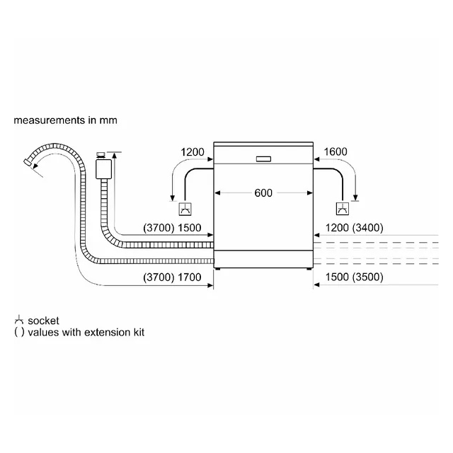Bosch SMD6YCX01G WiFi Dishwasher 14 Place Settings