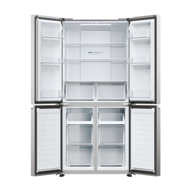 Haier HCR3818ENMM 83.3cm Total No Frost Multi Door Fridge Freezer - Inox