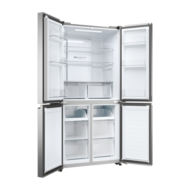 Haier HCR3818ENMM 83.3cm Total No Frost Multi Door Fridge Freezer - Inox