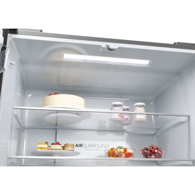 Haier HCR3818ENMM 83.3cm Total No Frost Multi Door Fridge Freezer - Inox