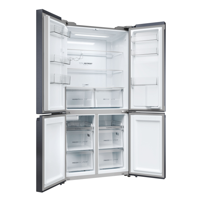 Haier HCR5919EHMB 90cm 60/40 Frost Free American Fridge Freezer - Brushed Black