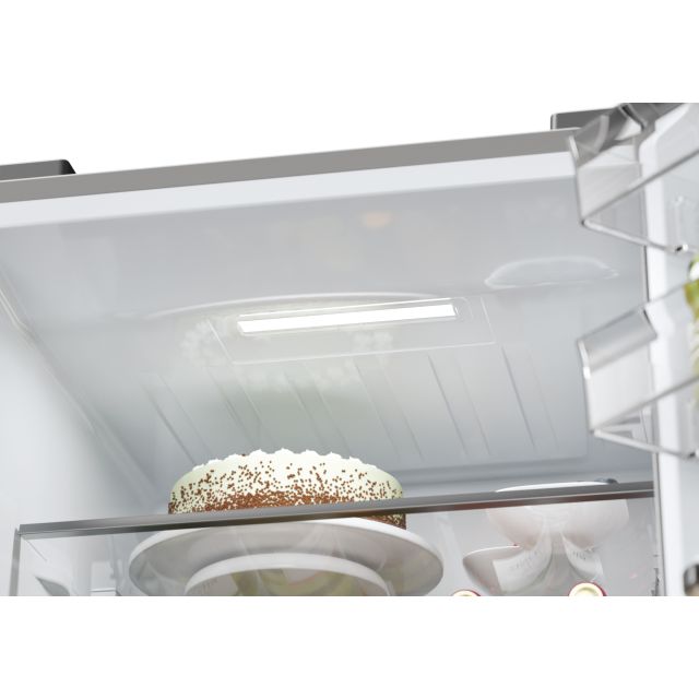 Haier HTW5618EWMP 59.5cm 3D Fridge Freezer - Dark Inox