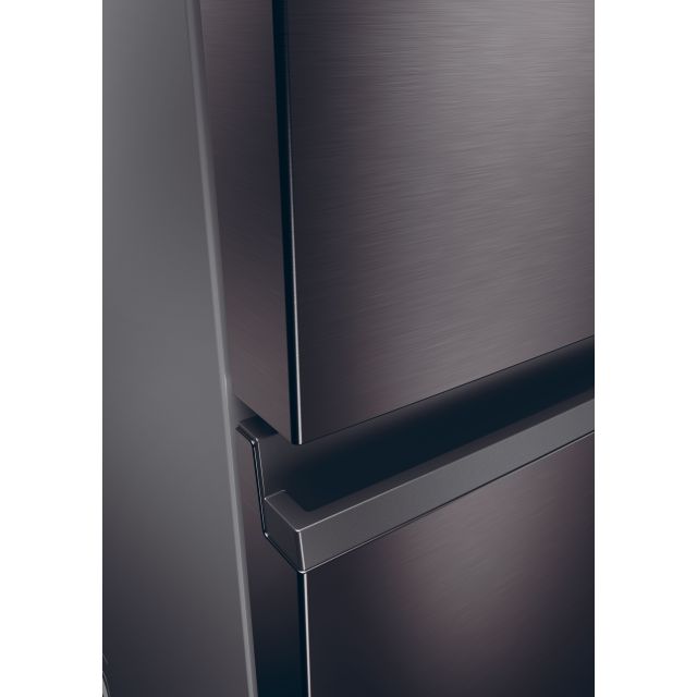Haier HTW5618EWMP 59.5cm 3D Fridge Freezer - Dark Inox