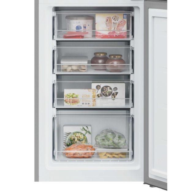 Hoover HVT3CLECKIHS-1 54.5cm 50/50 Low Frost Fridge Freezer - Silver
