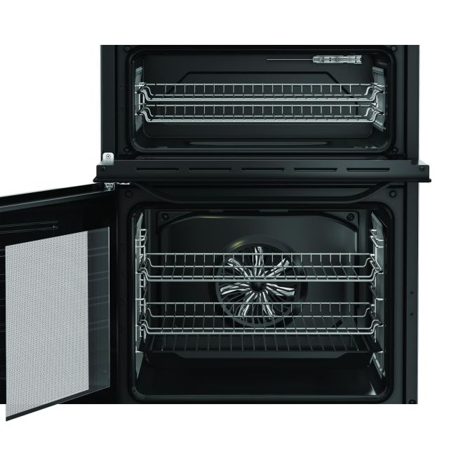 Hotpoint HDE6VDC2B1 60cm Double Oven Electric Cooker - Black