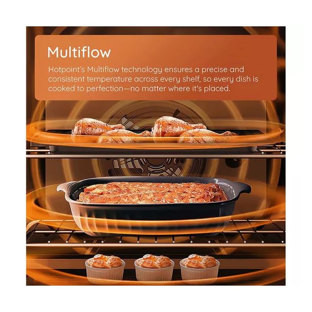 Hotpoint HDE6VDW 60cm Double Electric Ceramic Cooker