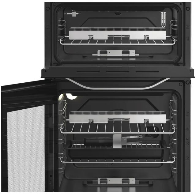 Hotpoint HDG5GCX 50Cm Gas Double Oven Cooker - Inox (Silver)