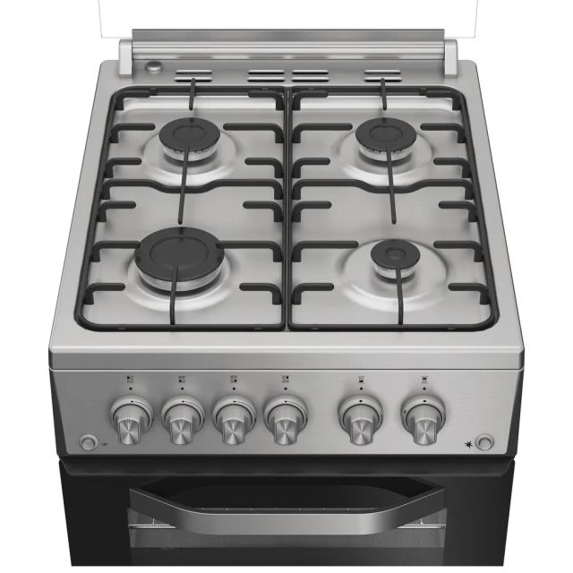 Hotpoint HDG5GCX 50Cm Gas Double Oven Cooker - Inox (Silver)