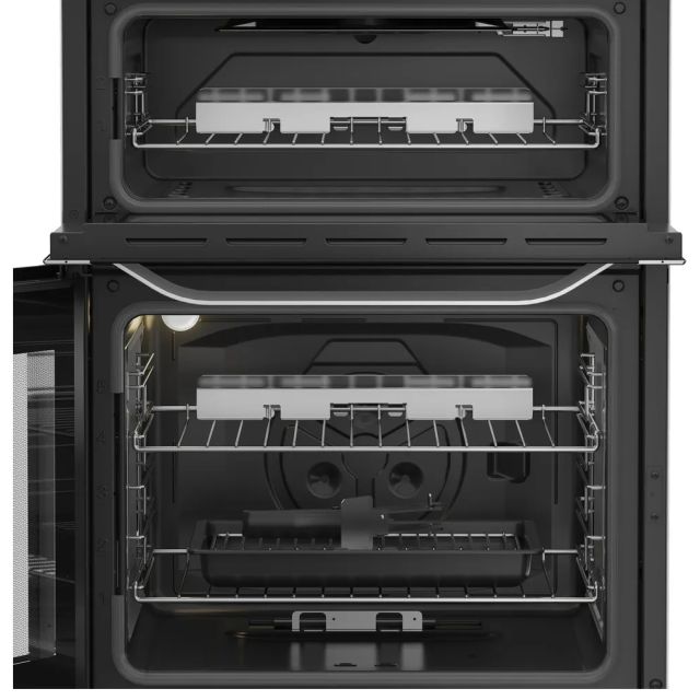 Hotpoint HDG6GDCX 60Cm Gas Double Oven Cooker - Silver