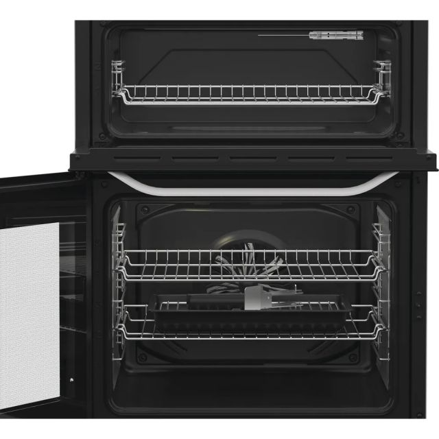 Hotpoint HTE6VDCW 60Cm Electric Twin Cavity Cooker With Multiflow