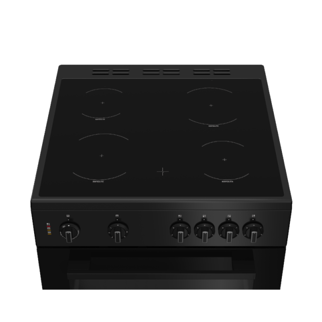 Indesit IT60V9KMBUK 60cm Twin Cavity Ceramic Cooker - Black