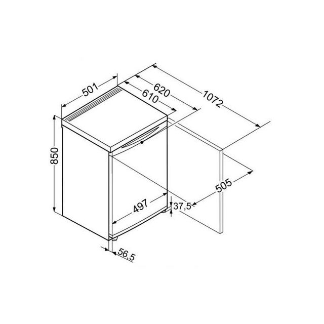 Liebherr T1400 50.1cm Undercounter Larder Fridge - White
