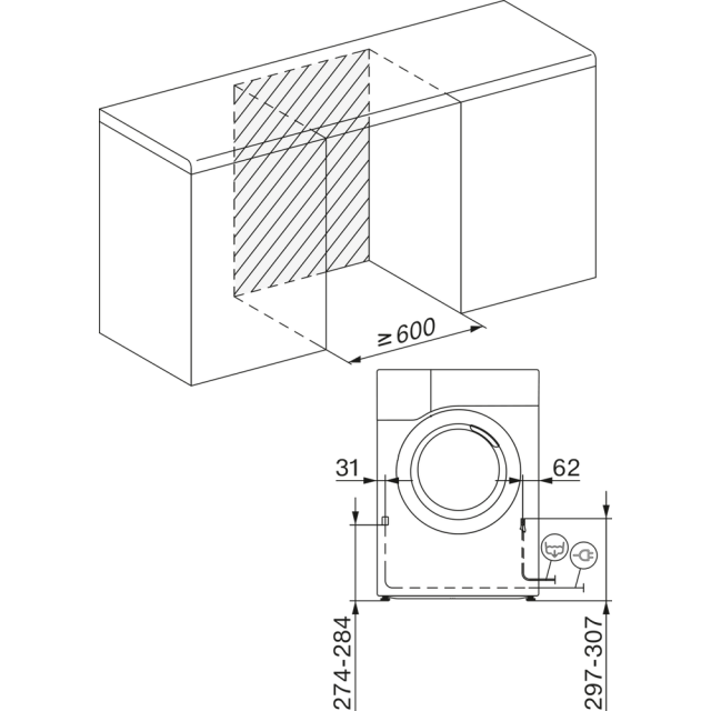 Miele TEA525 8kg Heat Pump Tumble Dryer White