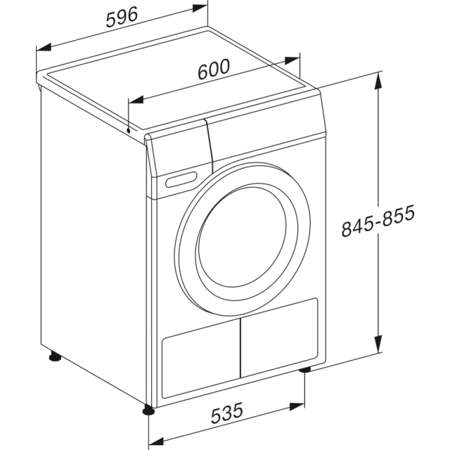 Miele TEA525 8kg Heat Pump Tumble Dryer White