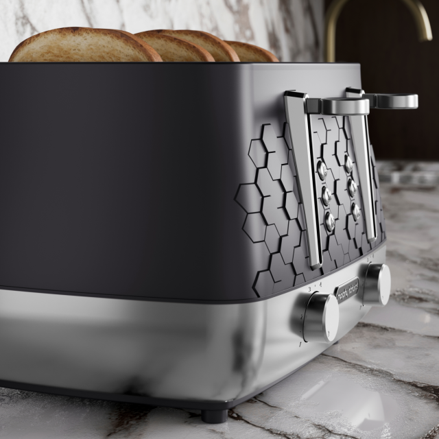 Morphy Richards 243020 Cassini 4-Slice Toaster Moonless Night - Black