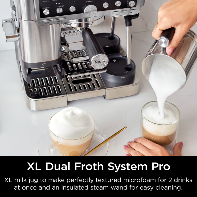 Ninja ES701UK Luxe Café Pro Series Espresso Machine - Black/Stainless Steel