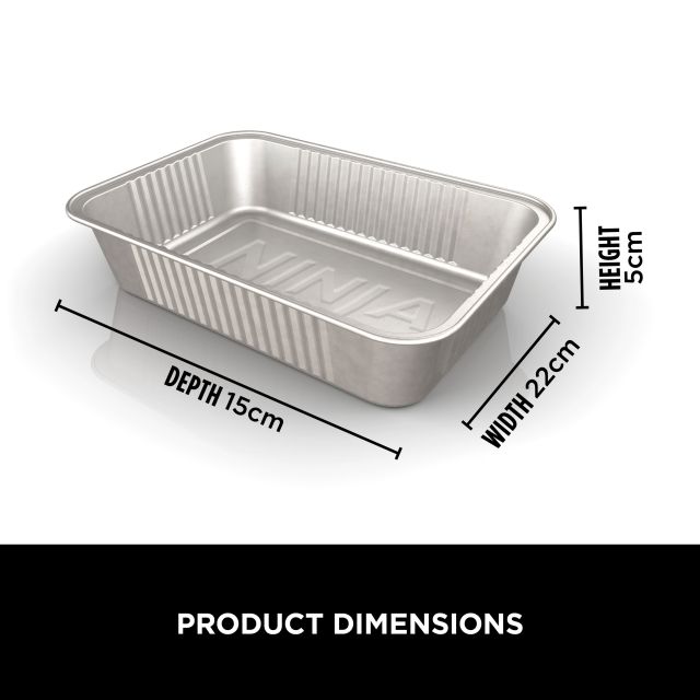 Ninja XSKOGXLGTLNEU Woodfire XL Large Grease Tray Liners (Pack of 10) - Silver