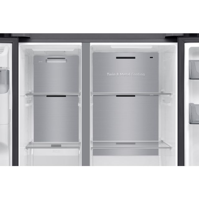 Samsung RS70F66KCFEU 91cm Side by Side American Fridge Freezer - Black