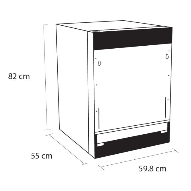 Sensis DWBI0213FSDWA Integrated Dishwasher - White - 13 Place Settings
