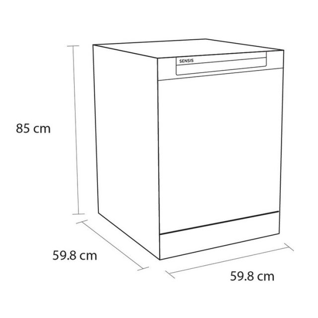 Sensis DWF0214FSDWA Dishwasher - White - 14 Place Settings