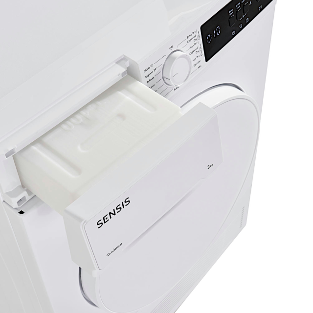 Sensis TDCF018BW 8kg Condenser Tumble Dryer - White