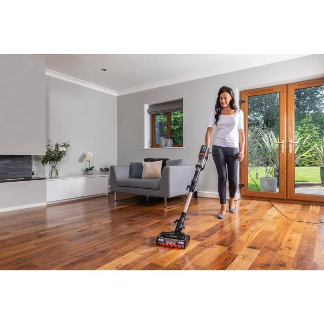 Shark HZ500UKT Anti Hair Wrap Corded Stick Vacuum Cleaner with Flexology + TruePet - Rose Gold